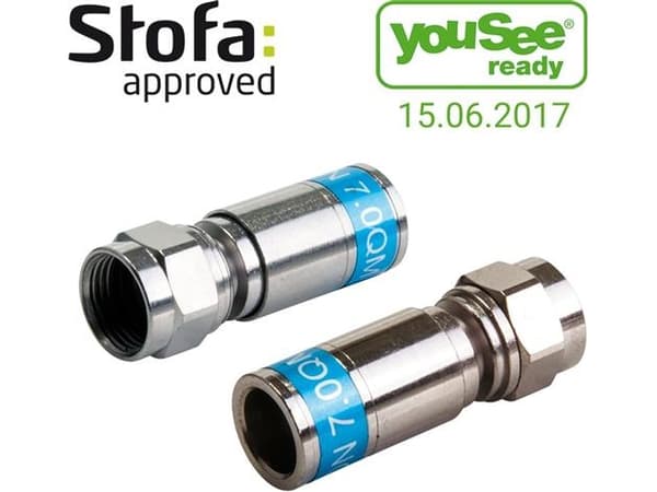 Triax 360943, F-type, F, 0,3 - 3000 MHz, 34 dB, 75 O, Rustfritt stål