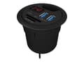Miniatyrbild 3 av 5: ICY BOX IB-Hub1404 - Hubb - 2 x SuperSpeed USB 3.0 + 1 x USB-C - försänkt montering möjlig
