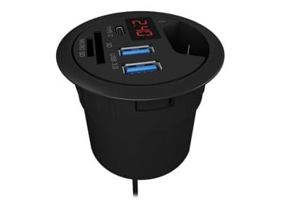 ICY BOX IB-Hub1404 - Hubb - 2 x SuperSpeed USB 3.0 + 1 x USB-C - försänkt montering möjlig