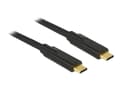 Miniatyrbild 2 av 5: Delock - USB-kabel - 24 pin USB-C (hane) till 24 pin USB-C (hane) - USB 3.1 Gen 1 - 5 A - 2 m - svart