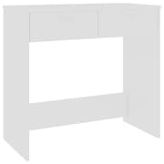 vidaXL Skrivbord vit 80x40x75 cm spånskiva