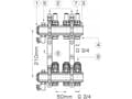 Miniatyrbild 3 av 3: Ferro 12-WAY DISTRIBUTOR WITH VALVE THERMOSTAT AND FLOW. FERRO // TG.F.ROZ.RZP12S
