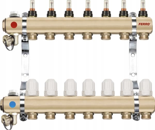 Ferro 12-WAY DISTRIBUTOR WITH VALVE THERMOSTAT AND FLOW. FERRO // TG.F.ROZ.RZP12S