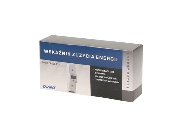 ORNO OR-WE-503, Elektroninen, Tehontuotto, Valkoinen, kWh, LCD, brak