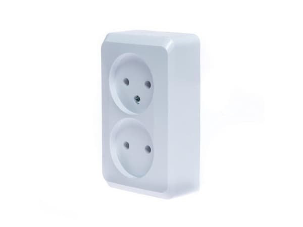Schneider Electric Kaksoispistorasia b/u 16A IP20 valkoinen GWN-220P - WDE001040