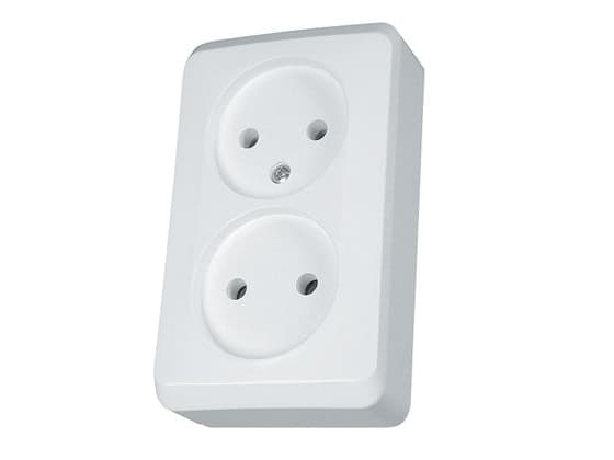 Schneider Electric Kaksoispistorasia b/u 16A IP20 valkoinen GWN-220P - WDE001040