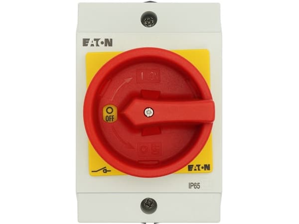 Eaton T0-1-8200/I1/SVB, Vipukytkin, 1P, Punainen, Valkoinen, Keltainen, IP65, 80 mm, 110 mm