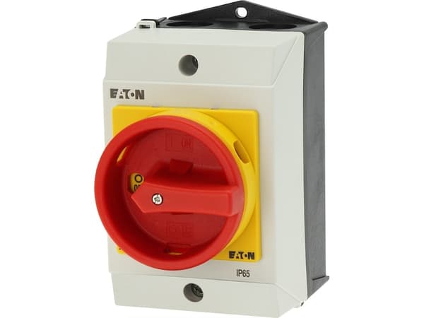 Eaton T0-1-8200/I1/SVB, Vipukytkin, 1P, Punainen, Valkoinen, Keltainen, IP65, 80 mm, 110 mm