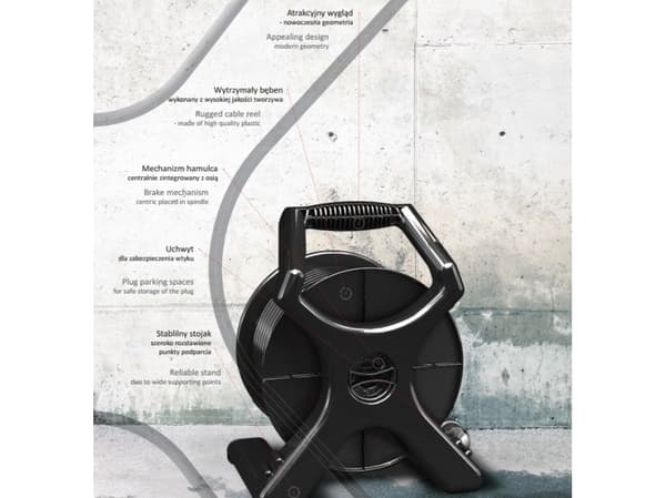 PCE Single-phase extension cord on a XREEL 40m reel H05RR-F 3x1,5 (OW) 92501T48173