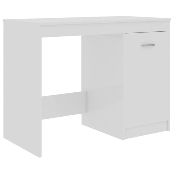 vidaXL skrivebord 100x50x76 cm spånplade hvid højglans