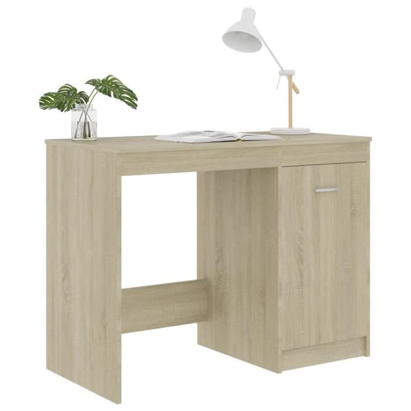 vidaXL skrivebord 100x50x76 cm spånplade sonoma-eg