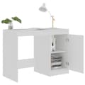 Miniatyrbilde 5 av 10: vidaXL Skrivebord hvit 100x50x76 cm sponplate