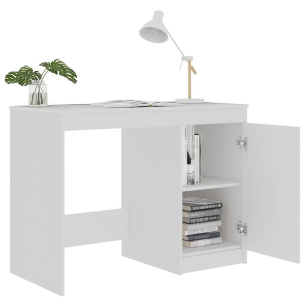 vidaXL Skrivebord hvit 100x50x76 cm sponplate