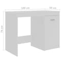 Miniatyrbilde 9 av 10: vidaXL Skrivebord hvit 100x50x76 cm sponplate