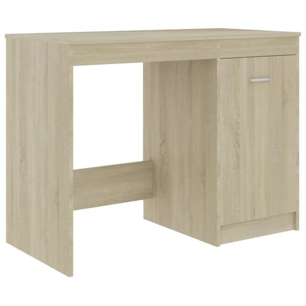 vidaXL Skrivebord sonoma eik 100x50x76 cm sponplate