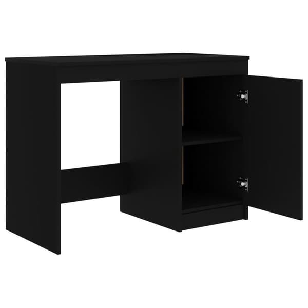 vidaXL Skrivbord svart 100x50x76 cm spånskiva
