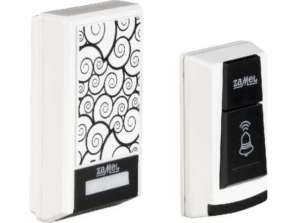 TANGO batteridriven trådlös dörrklocka 80dB 36 toner räckvidd 100 meter vit svart ST-910 SUN10000423