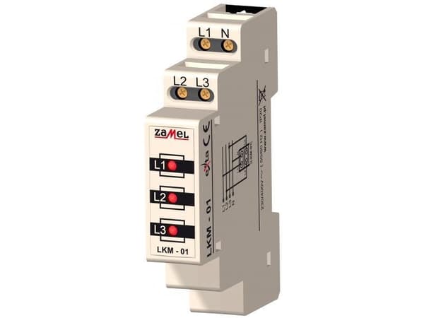 Strømindikator 230V/400V 3xLED rød TN LKM-01-10 EXT10000036