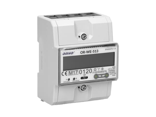 ORNO OR-WE-513, Elektronisk, Plug-in, Strømudgang, kWt, Zgodnosc z MID (2014/32/EU), 230 - 400 V