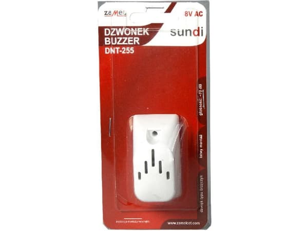Zamel Bell BUZZER DNT-255-BIA 8V hvit (SUN10000061)