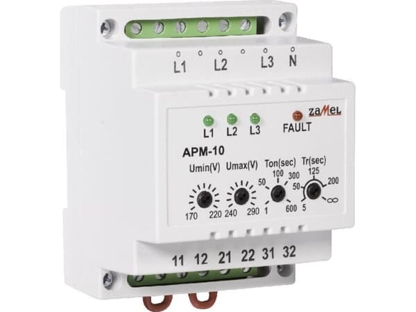 Zamel Automatisk fasbrytare 16A 230V/3x400V+N APM-10 (EXT10000202)