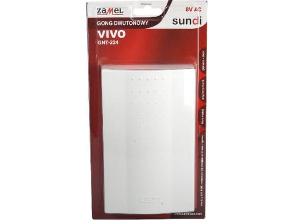Zamel Gong Tvåfärgad VIVO GNT-224-vit 8V (SUN10000140)