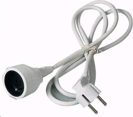 PremiumCord PPE1-03, 3 m, 1 AC-pistorasia(a), Tyyppi E / F, Valkoinen, 250 V, 10 A
