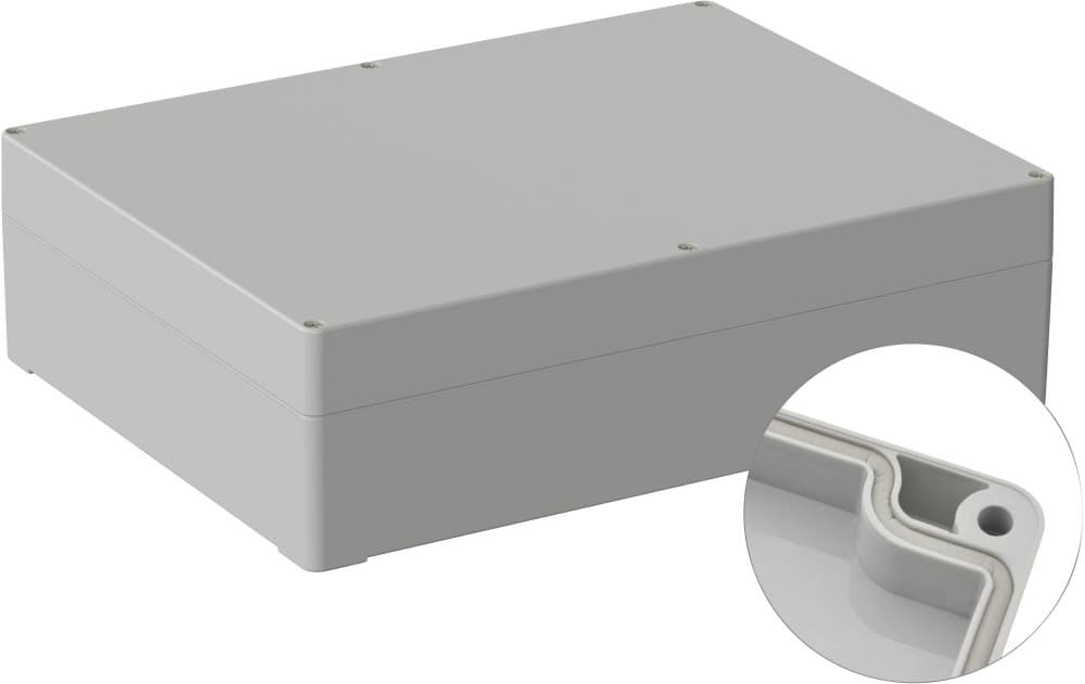 TRU COMPONENTS Universalkabinet 300 x 230 x 85 Polykarbonat Gråhvid (RAL 7035) 1 stk