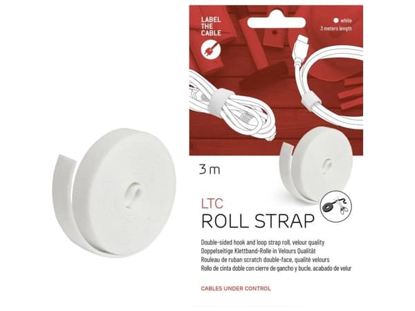 LTC ROLL STRAP - Kardborreremsa - vit