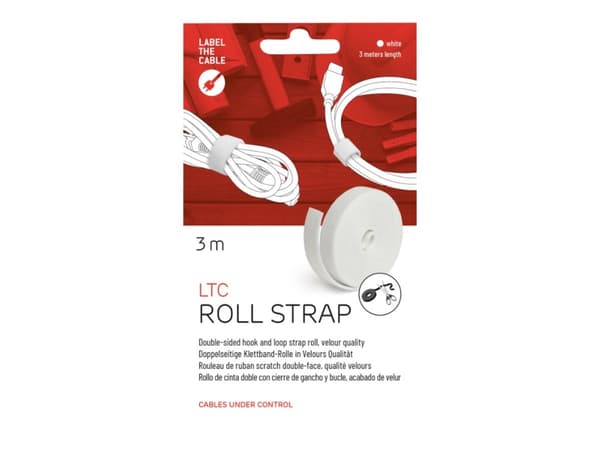 LTC ROLL STRAP - Kardborreremsa - vit