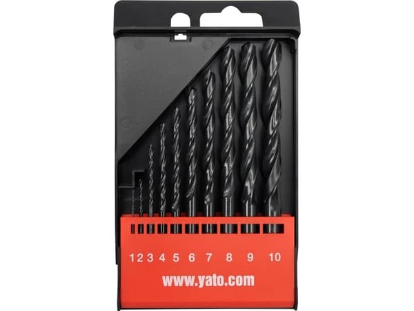 Yato YT-4461, Drill, Drill bit set, Støpejern, Metall, Ikke-jernholdig metall, Plast, Stål, 130°, Høy-Hastighets Stål (HHS), Sylindrisk Skaft
