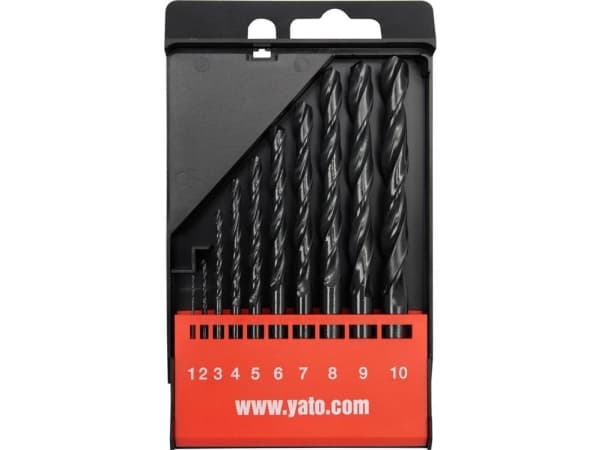 Yato YT-4461, Drill, Drill bit set, Støpejern, Metall, Ikke-jernholdig metall, Plast, Stål, 130°, Høy-Hastighets Stål (HHS), Sylindrisk Skaft