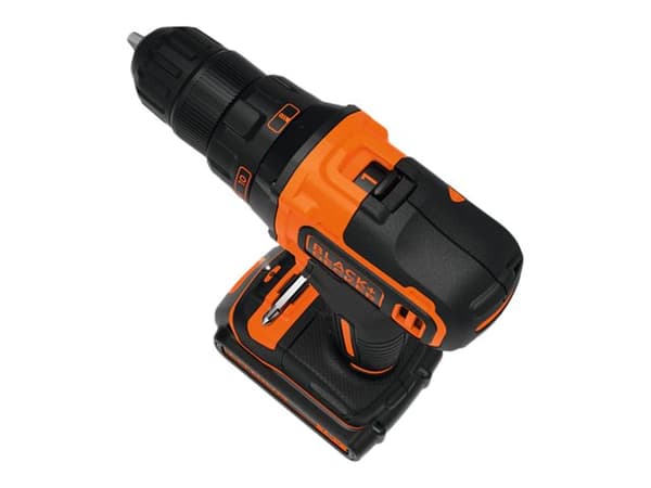 BLACK+DECKER BDCDD186K - Borr/drivare - sladdlös - 2 hastigheter - nyckellös chuck 10 mm - 40 N·m - 18 V