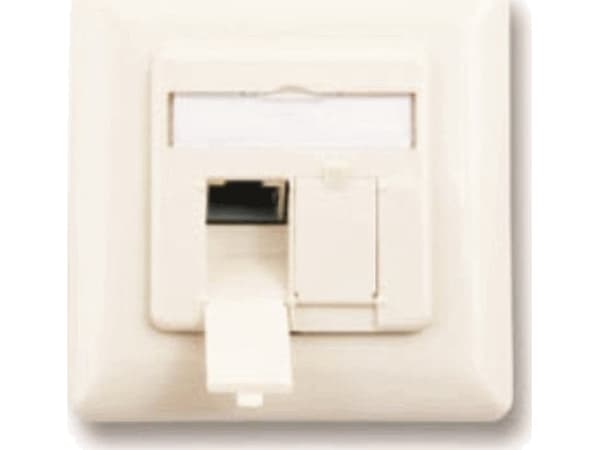 M-CAB - Overflatemonteringsboks for nettverk - CAT 6 - RJ-45 X 2 - RAL 9010, ren hvitfarge - 1 sett