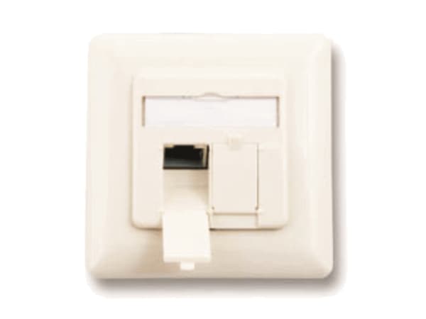 M-CAB - Overflatemonteringsboks for nettverk - CAT 6 - RJ-45 X 2 - RAL 9010, ren hvitfarge - 1 sett Hvit