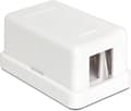 Miniatyrbild 5 av 5: Delock Keystone Surface Mounted Box - Chassi med modulär insättning - vit - 1 port