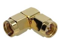 Delock 10 GHz - Antenneadapter - SMA (hann) til RP-SMA (hann) vinklet - gull