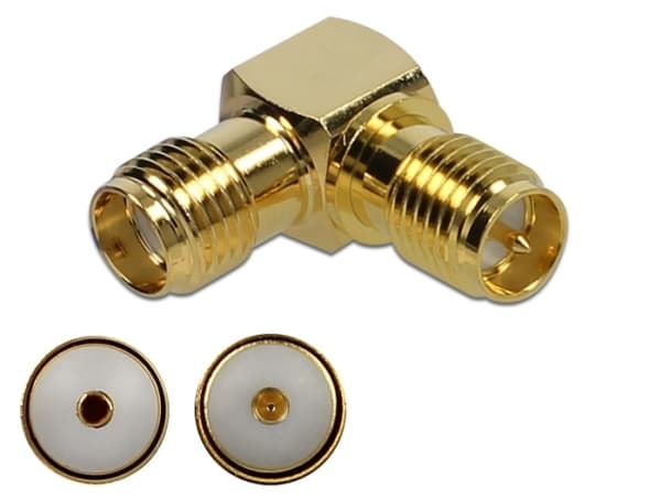 Delock - Antenneadapter - SMA beholder til RP-SMA beholder vinklet