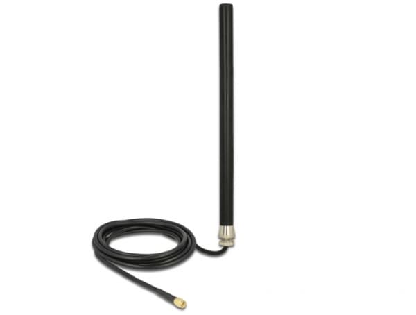 Delock - Antenne - stang - mobiltelefon, Wi-Fi, Bluetooth - 3 dBi - rundtstrålende - utendørs, kan monteres på vegg