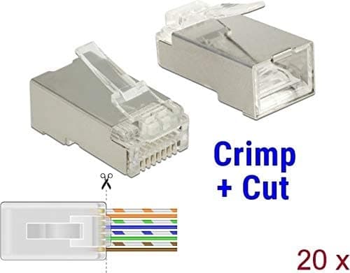 DeLOCK 86454, RJ-45, Läpinäkyvä, Polykarbonaatti, Cat6, U/FTP (STP), Kulta