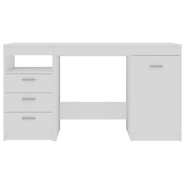 vidaXL Skrivebord hvit 140x50x76 cm sponplate