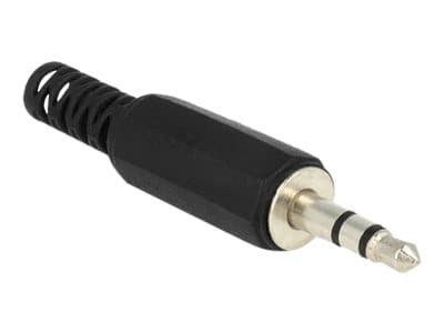 Delock - Audio-kontakt - mini-phone stereo 3.5 mm hane - svart