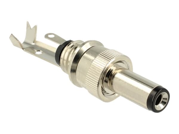 Delock - Strøm-konnektor - DC-jackstik 5,5 mm x 12 mm (ID: 2,1 mm) (han) - 18 V - 2 A
