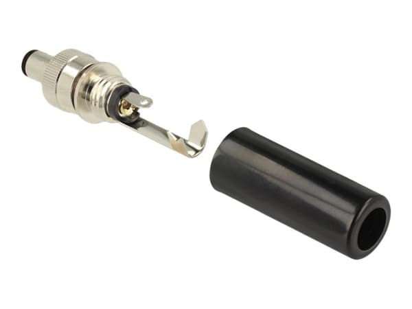 Delock - Strøm-konnektor - DC-jackstik 2,1/5,5/9,5 mm (han) - 18 V - 2 A