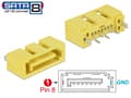 Miniatyrbilde 1 av 2: DeLOCK 89886, SATA, Gult, 6,4 mm, 17 mm, 8,4 mm, 1 stykker