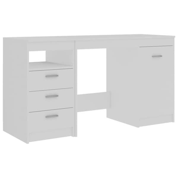 vidaXL skrivebord 140x50x76 cm spånplade hvid
