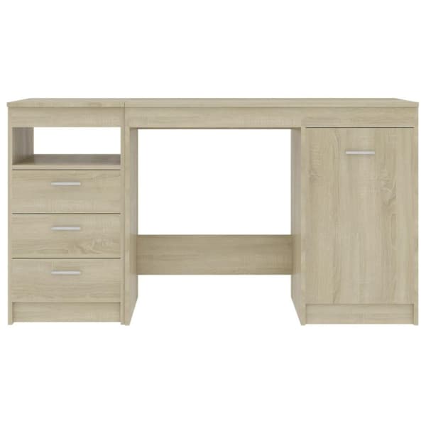 vidaXL Työpöytä Sonoma-tammi 140x50x76 cm lastulevy