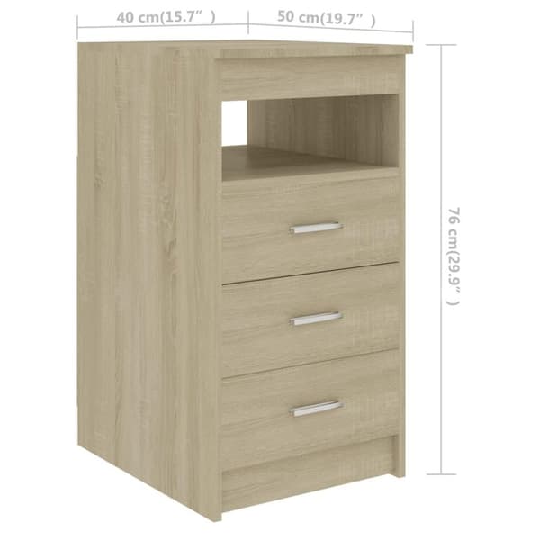 vidaXL Työpöytä Sonoma-tammi 140x50x76 cm lastulevy