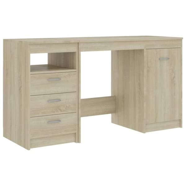 vidaXL Työpöytä Sonoma-tammi 140x50x76 cm lastulevy