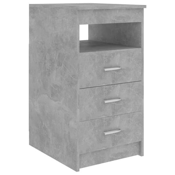 vidaXL Skrivebord betonggrå 140x50x76 cm sponplate